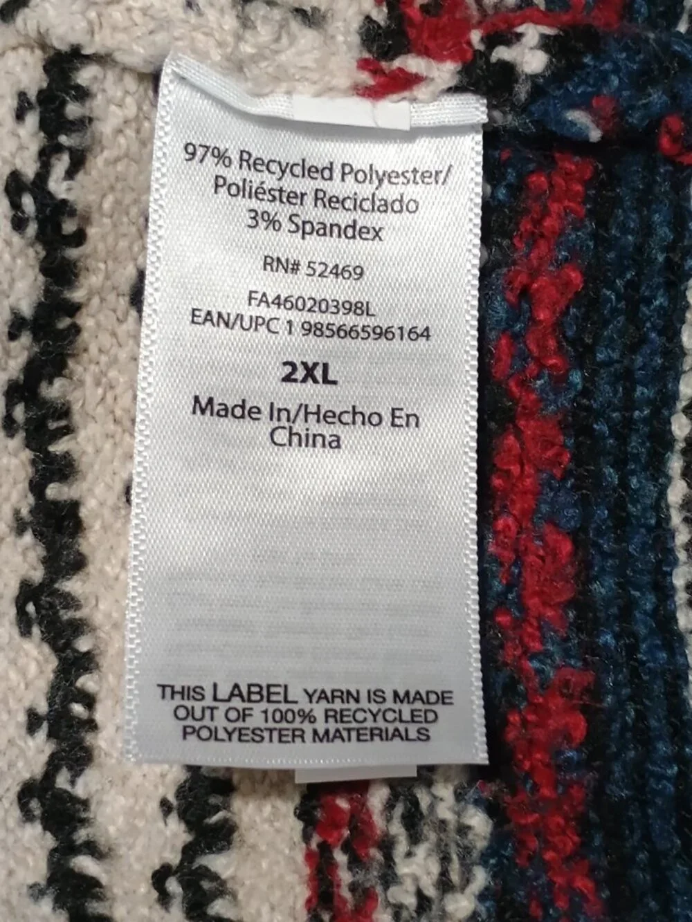 Free Assembly Men’s Fair Isle Crewneck Sweater Black Cream Red Nordic Winter NWT